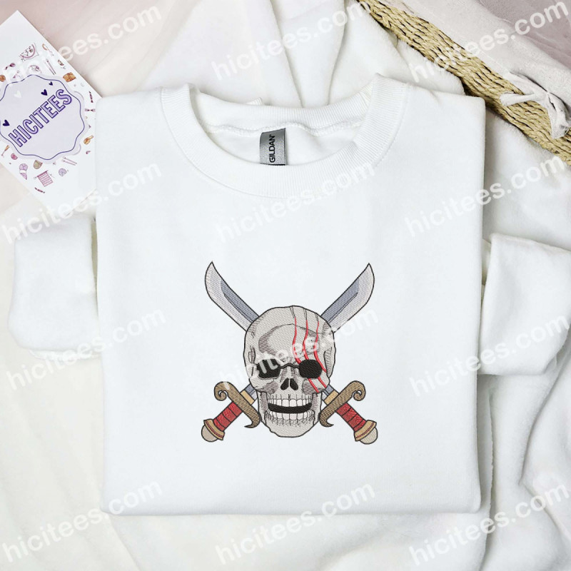 Shanks Jolly Roger One Piece Anime Embroidered Shirt