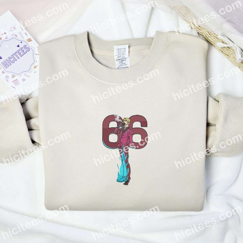 Sanji Germa 66 One Piece Anime Embroidered Shirt