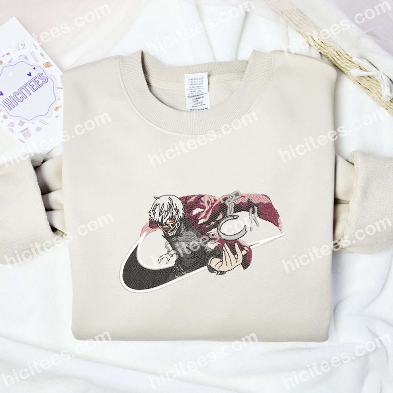 Ken Kaneki Break Free Embroidered Shirt, Tokyo Ghouls Anime Embroidered Hoodie