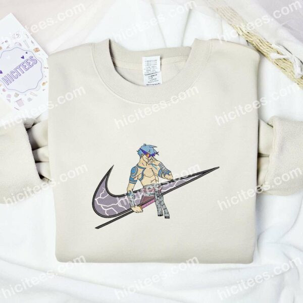 Kamina Embroidered Shirt, Tengen Toppa Gurren Lagann Anime Embroidered Hoodie