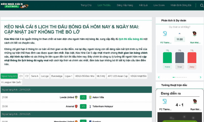 Tác động của lịch thi đấu bóng đá đến các đội bóng và người hâm mộ