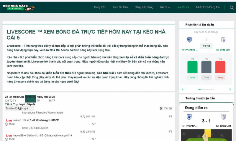 Cách chọn trang Livescore uy tín để cập nhật tỷ số chính xác