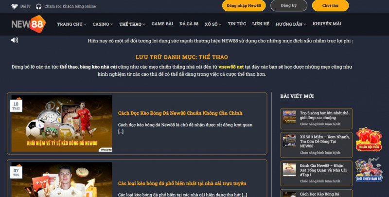 Sự phát triển mạnh mẽ của Thể thao New88 trong kỷ nguyên số