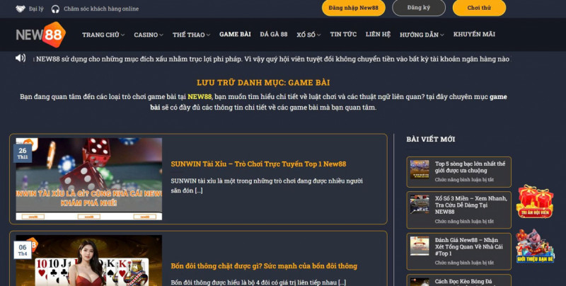 Game bài trò chơi trí tuệ và giải trí