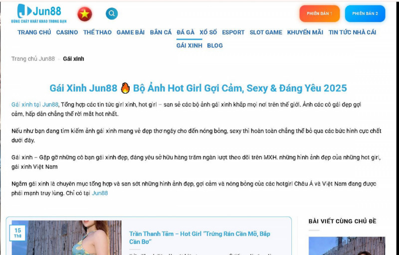 Gái xinh Jun88 và sự phát triển trên mạng xã hội