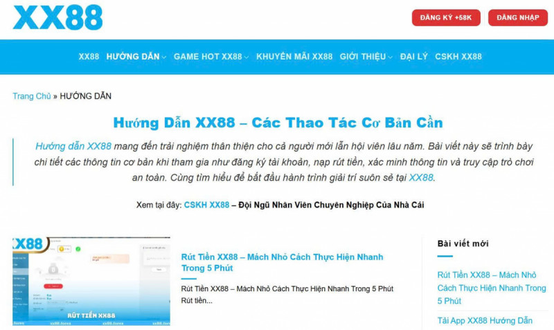 Hướng Dẫn XX88 Đầy Đủ Giúp Người Dùng Trải Nghiệm Dễ Dàng